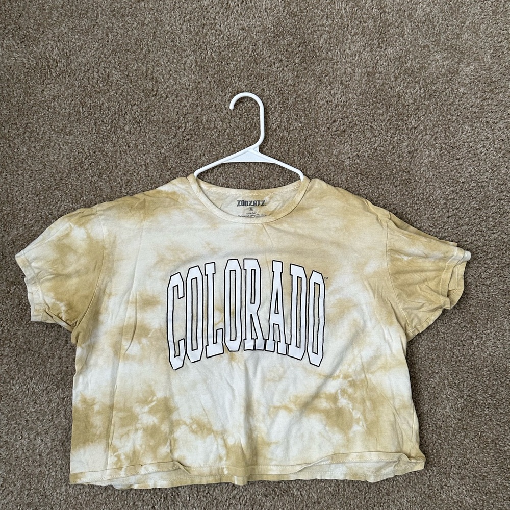 ZooZatz University of Colorado Tie-Dye Crop Top - Picture 4 of 6
